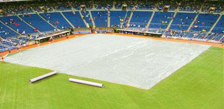 90' x 90' Youth League Baseball Field Tarp Covers  - 6.8 oz