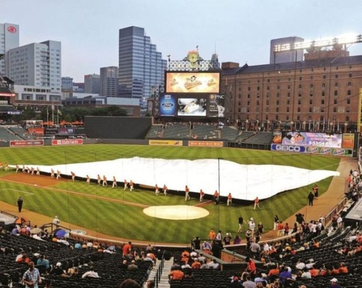 [BB-FT68WS-160-SALE] 160' X 160' Baseball Field Tarp Cover - 6.8 oz